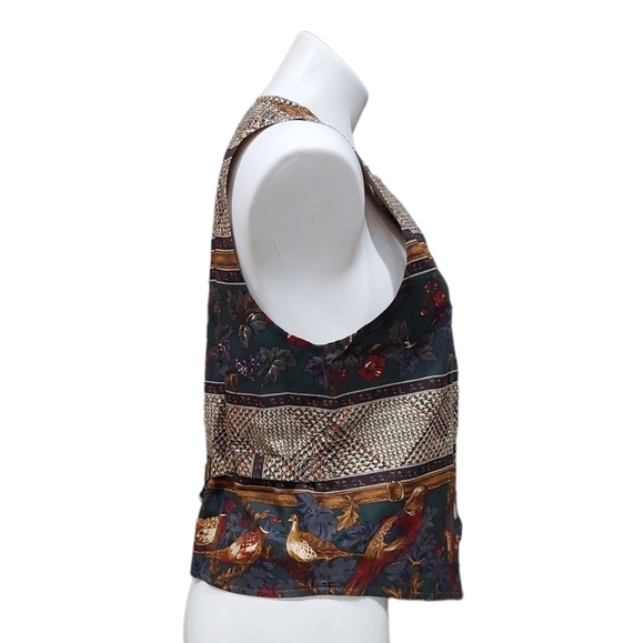 Vintage TALBOTS Women’s Peasant Vest Size S Fall Winter Theme 90s Prairie Casual - Picture 2 of 9